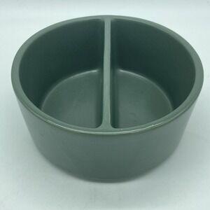 Hunter Green Divided Stoneware Serving Bowl 6" Diameter Unbranded